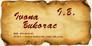 Ivona Bukorac vizit kartica